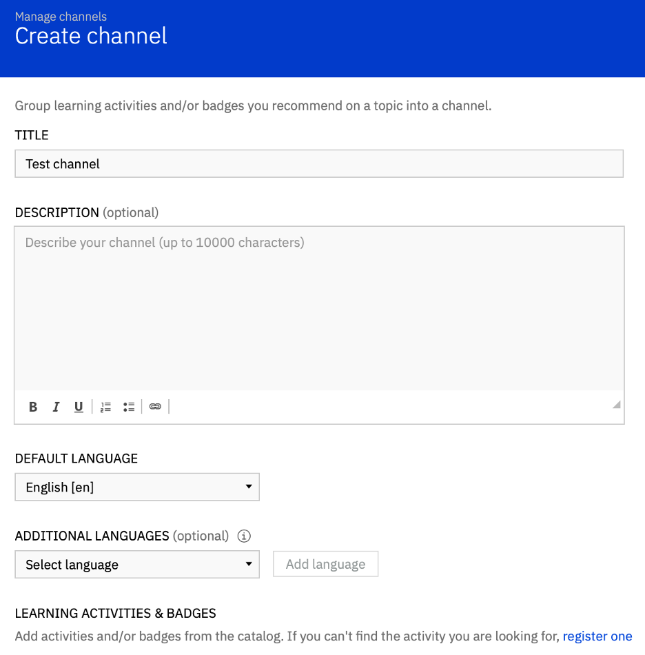 How to Create a  Channel and manage it